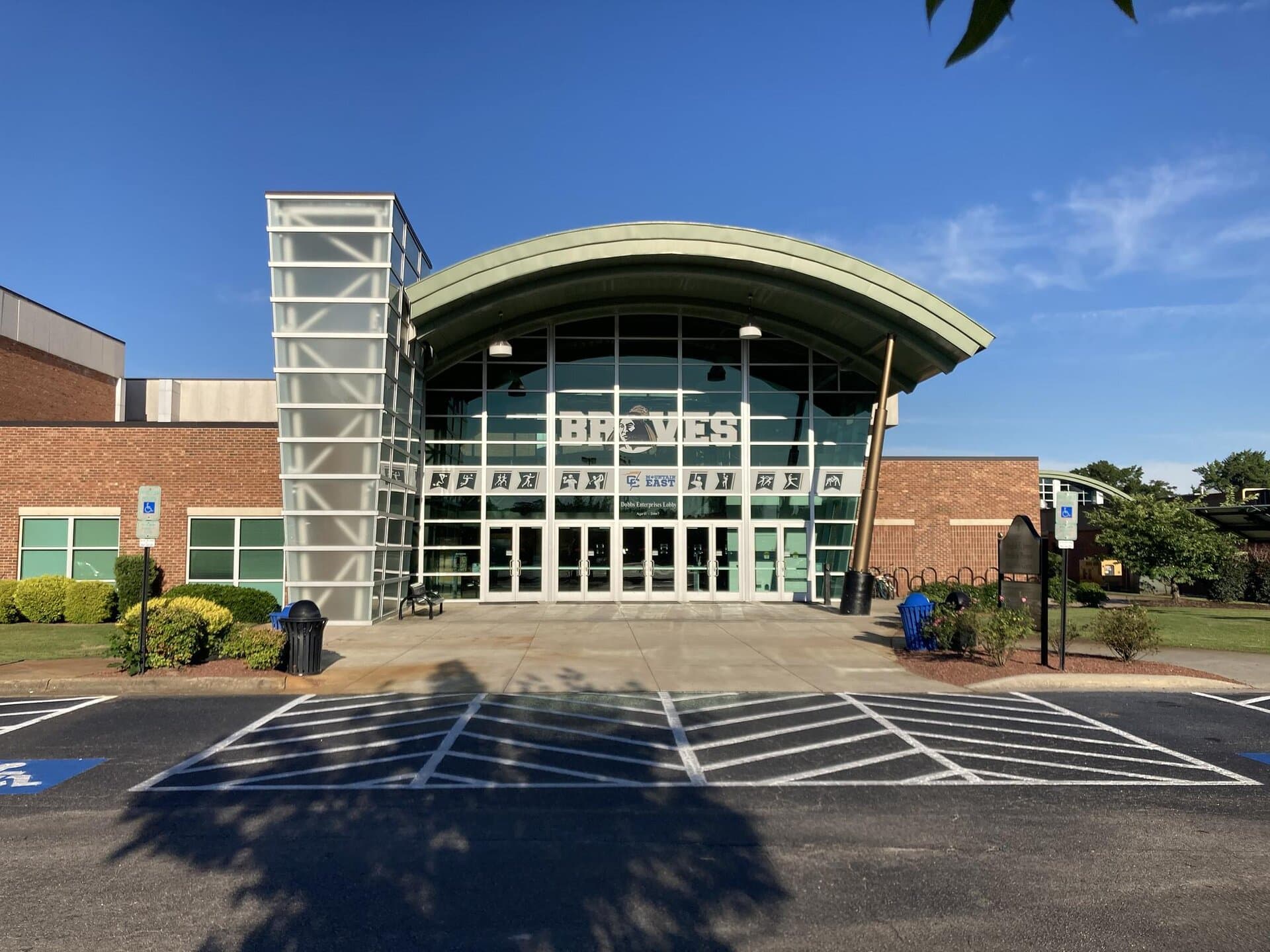UNC Pembroke Athletics Jones Center Facade Graphics photo