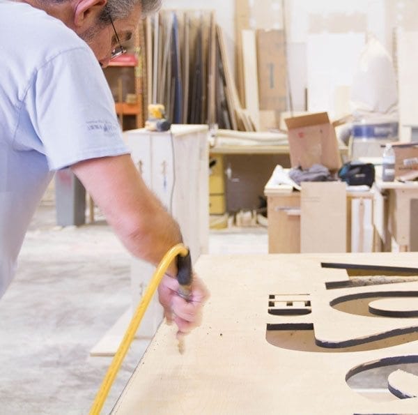 Construction of custom logo branded company logo by Holt Environments