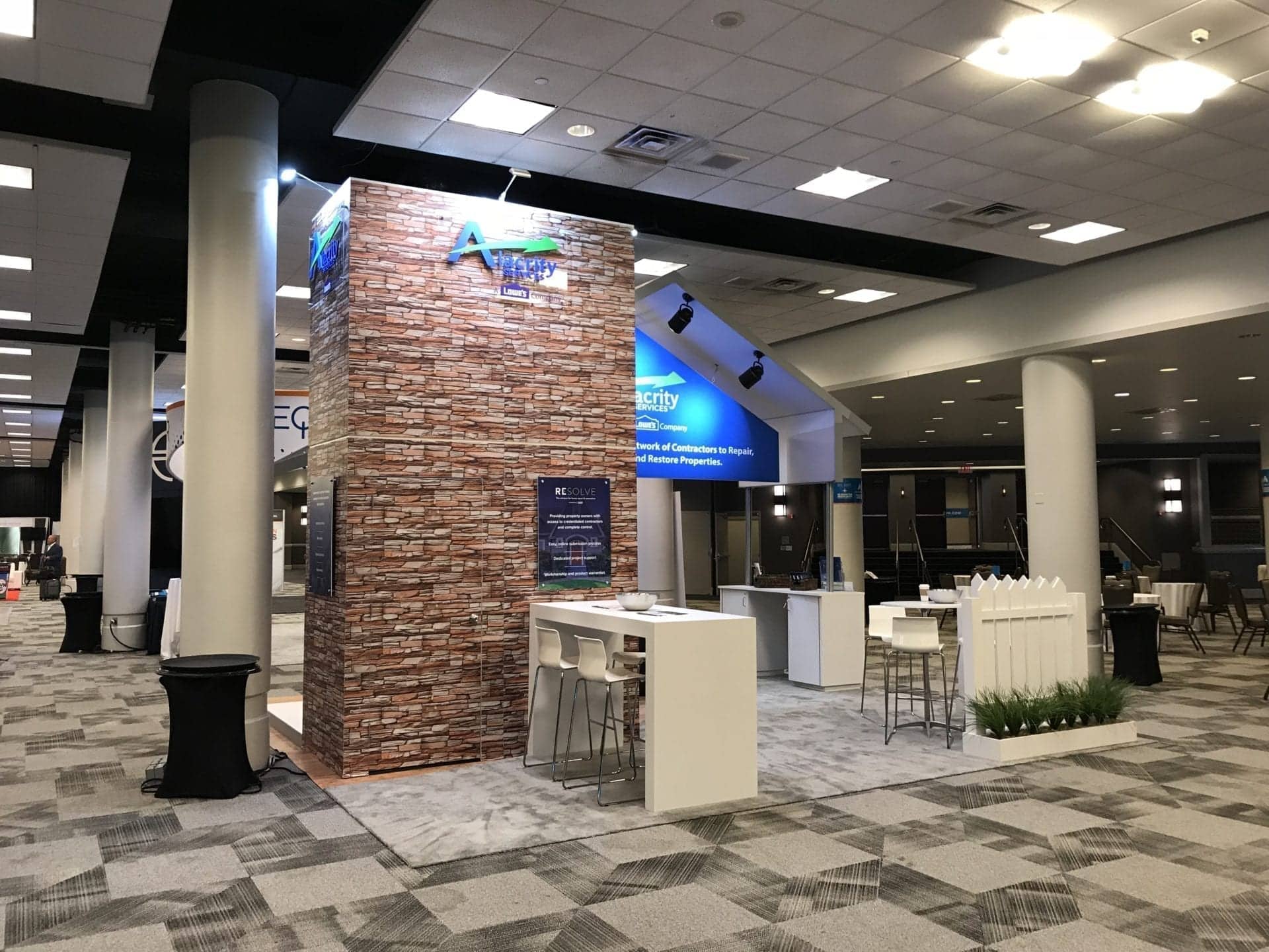 Modern experiential marketing booth at Holt Experiential event, innovative brand activation display.