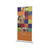 Myriad banner stand for branded environments and corporate interiors