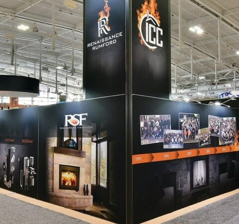 ICC modular island trade show exhibit - exterior view