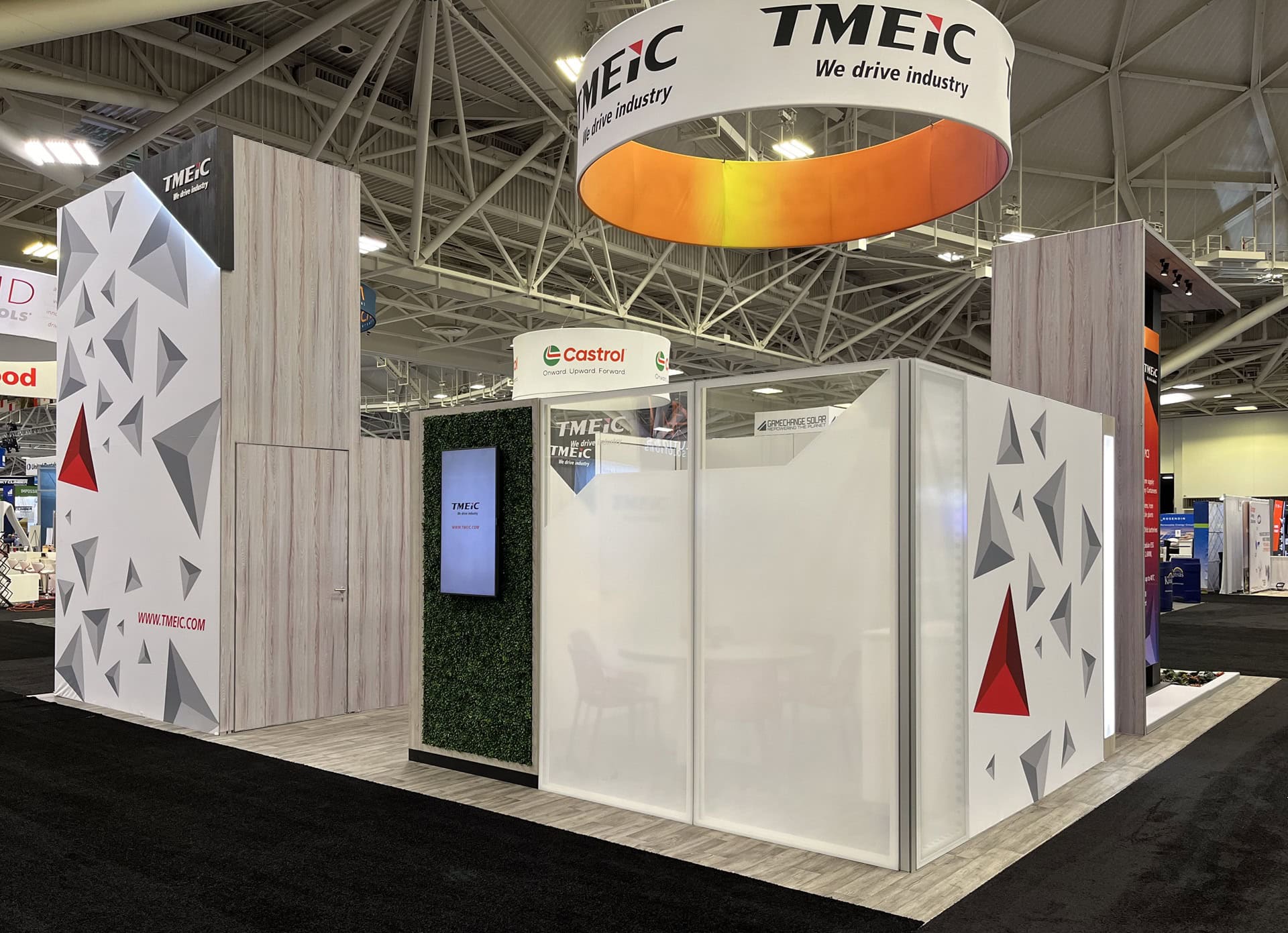 TMEIC trade show exhibit Clean Power 2024 - conference room corner