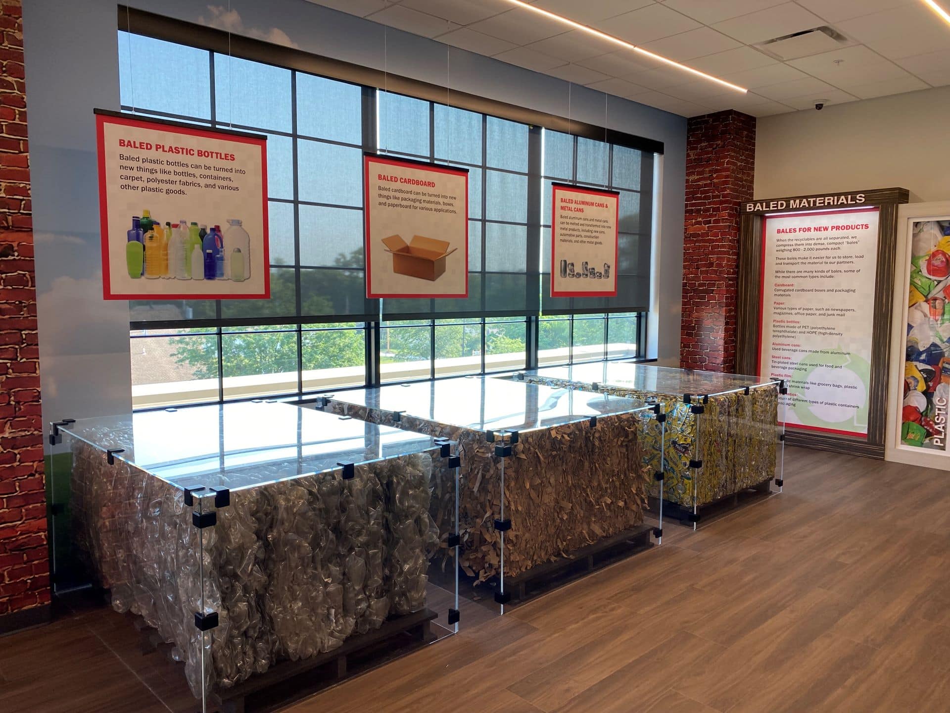 Rumpke Education Center - bales of recycled materials