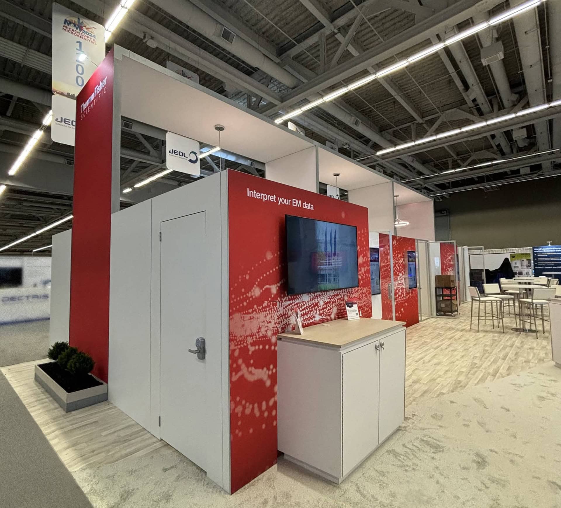 TFS 50x50 trade show exhibit MM 2024 arches product demo rooms ALTS