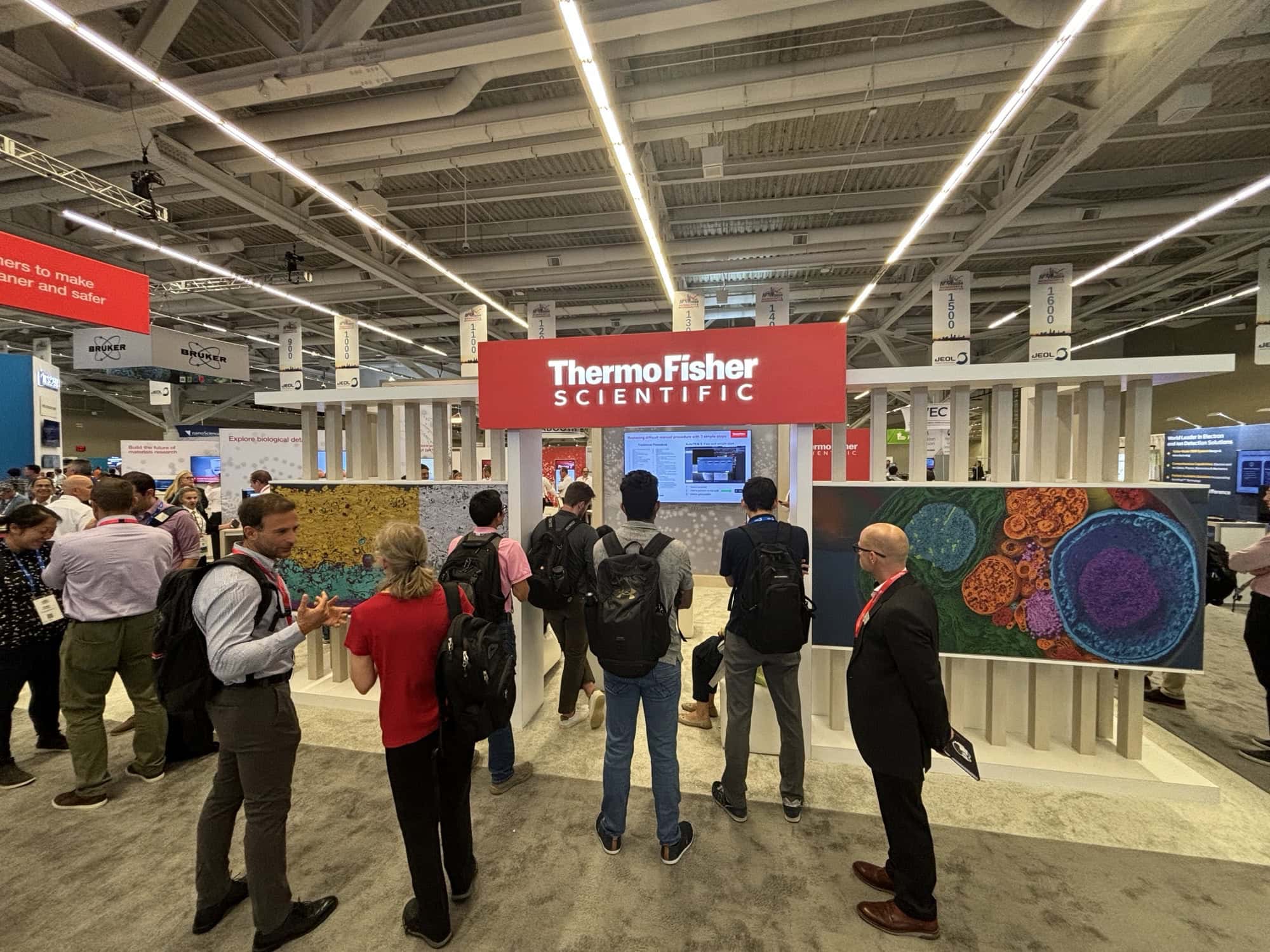 TFS 50x50 trade show exhibit M&M 2024 - presentation from aisle