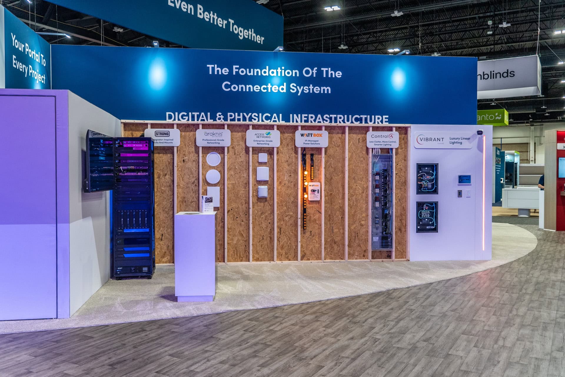 Snap One 50x70 trade show exhibit CEDIA 2024 - infrastructure