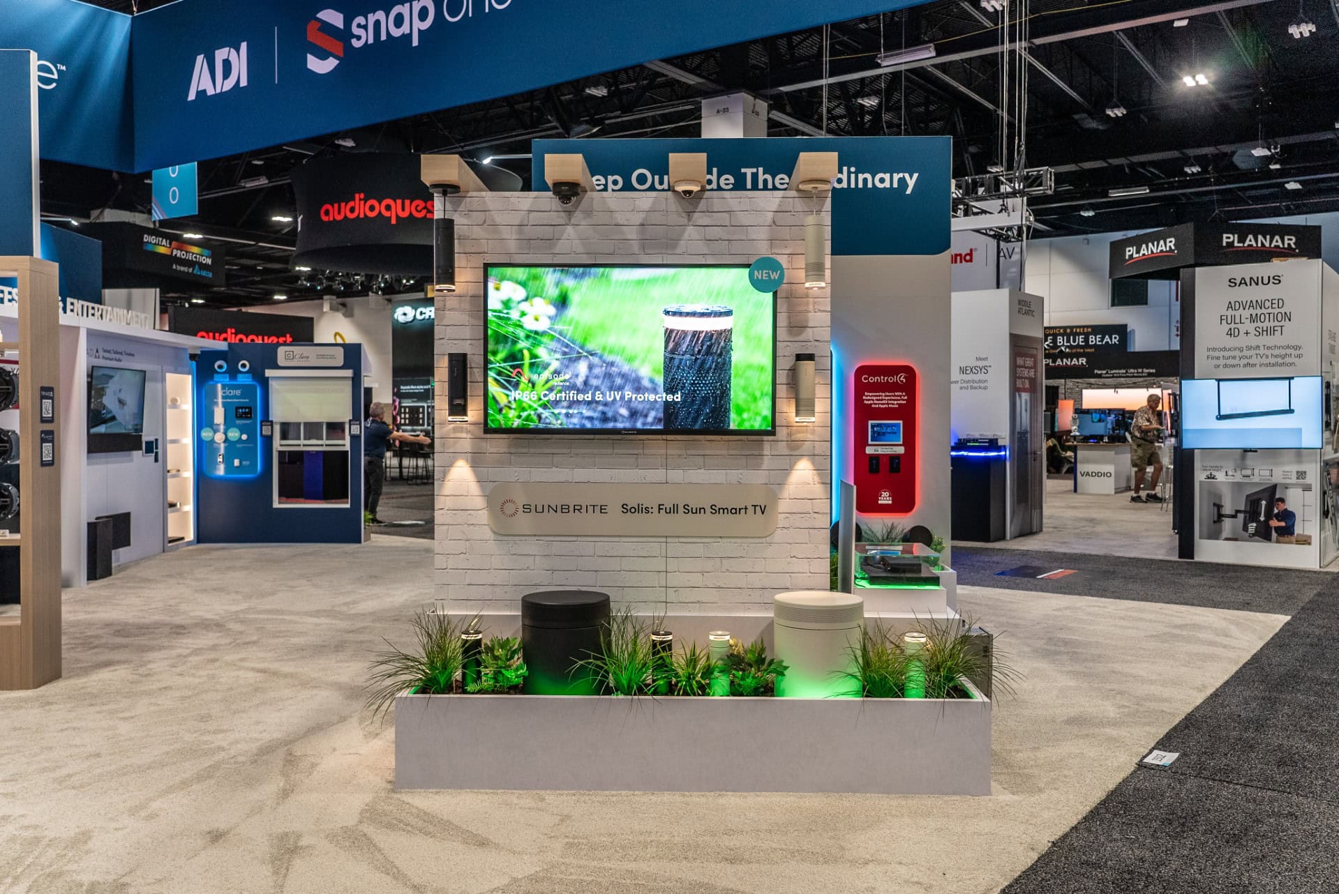 Snap One 50x70 trade show exhibit CEDIA 2024 - outdoor TV