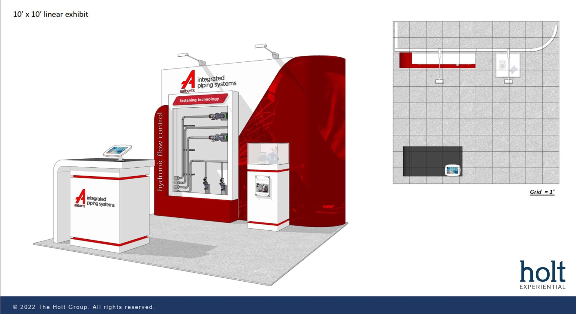 Aalberts 10 foot modular trade show exhibit