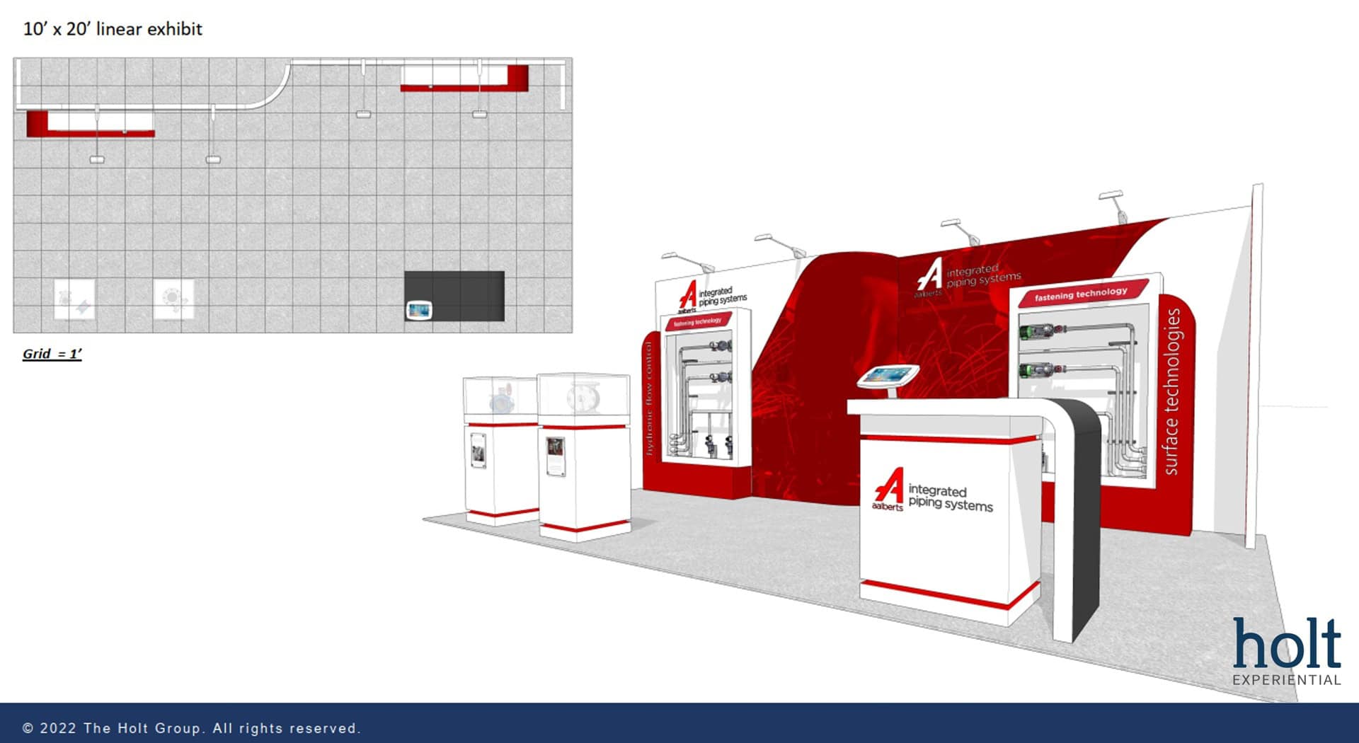 Aalberts 20 foot modular trade show exhibit
