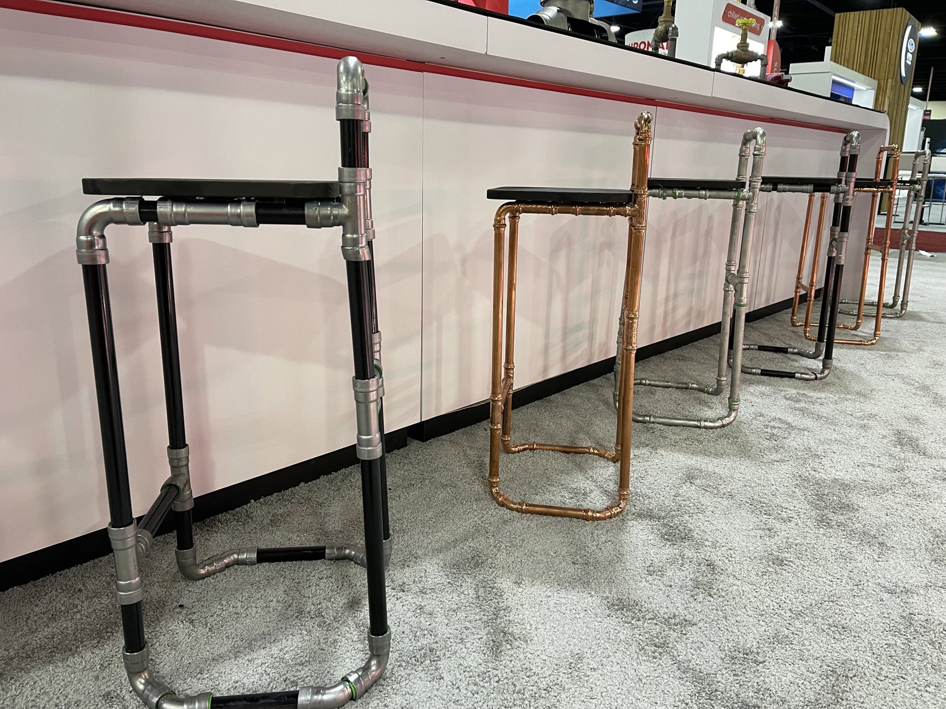 Aalberts pipe chairs at AHR Expo 2023 30x40 trade show exhibit