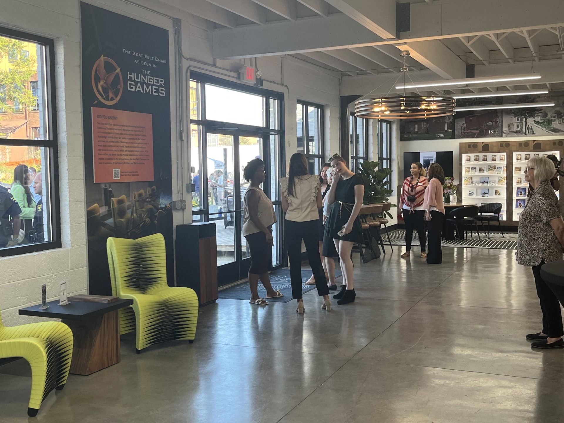 Visit High Point - Hunger Games chair and visitors