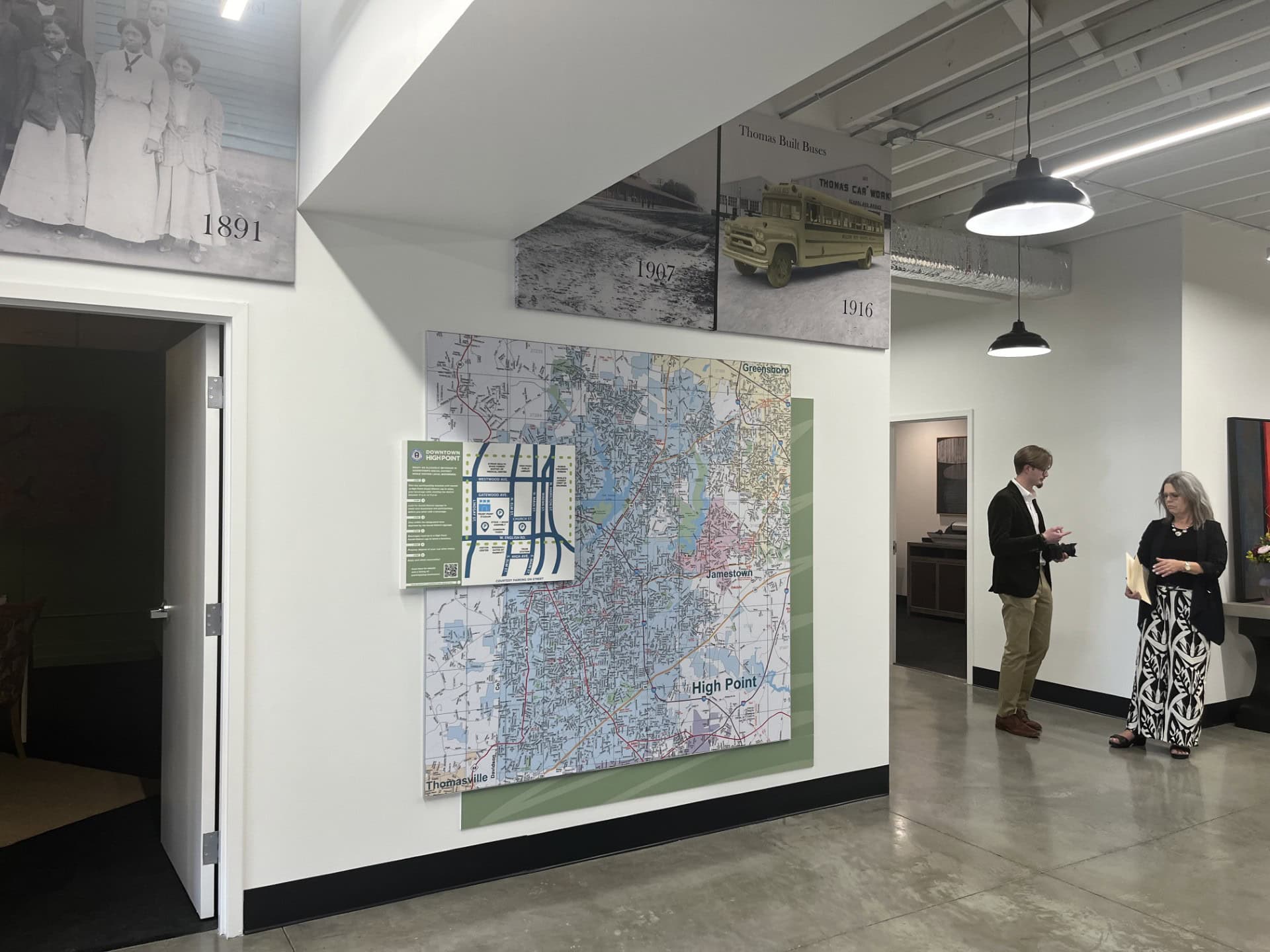 Visit High Point branded interior - map