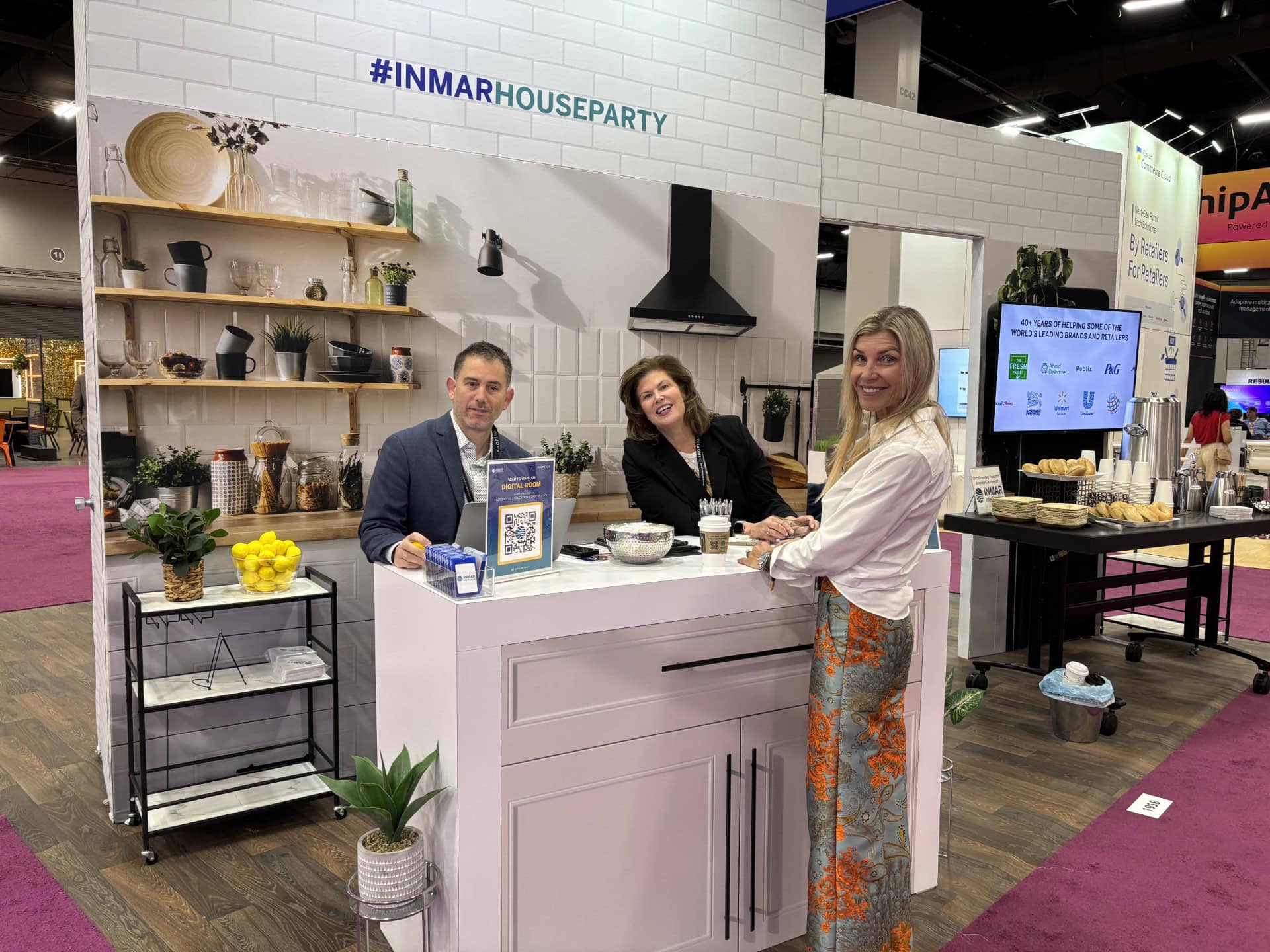 Inmar Media 20x20 exhibit at Shoptalk Spring 2025 - kitchen vignette group