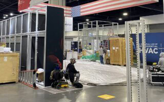 Innovative experiential trade show booth construction by Holt Experiential at a major industry event.
