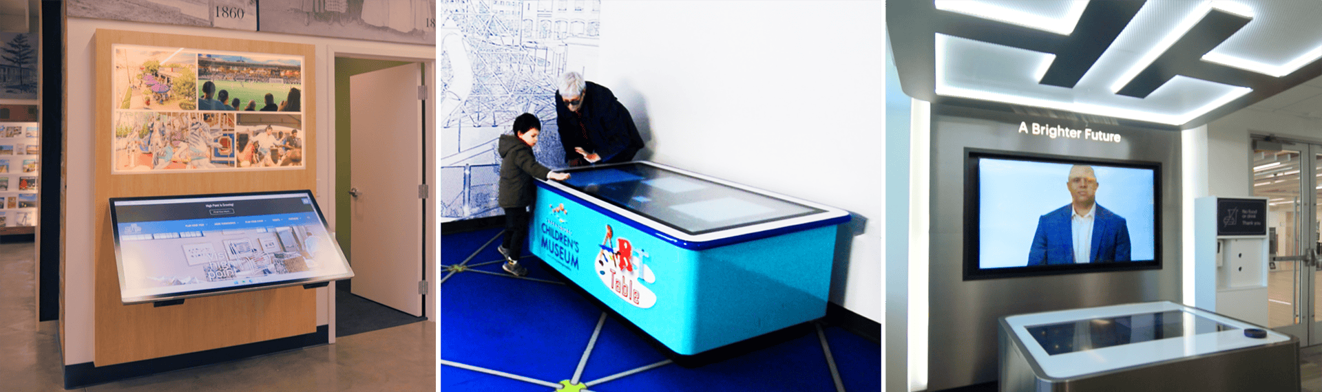 Innovative experiential learning exhibits with digital technologies for museums and educational centers.