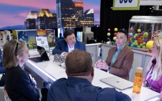 Inmar double deck exhibit top level meeting space - featured image