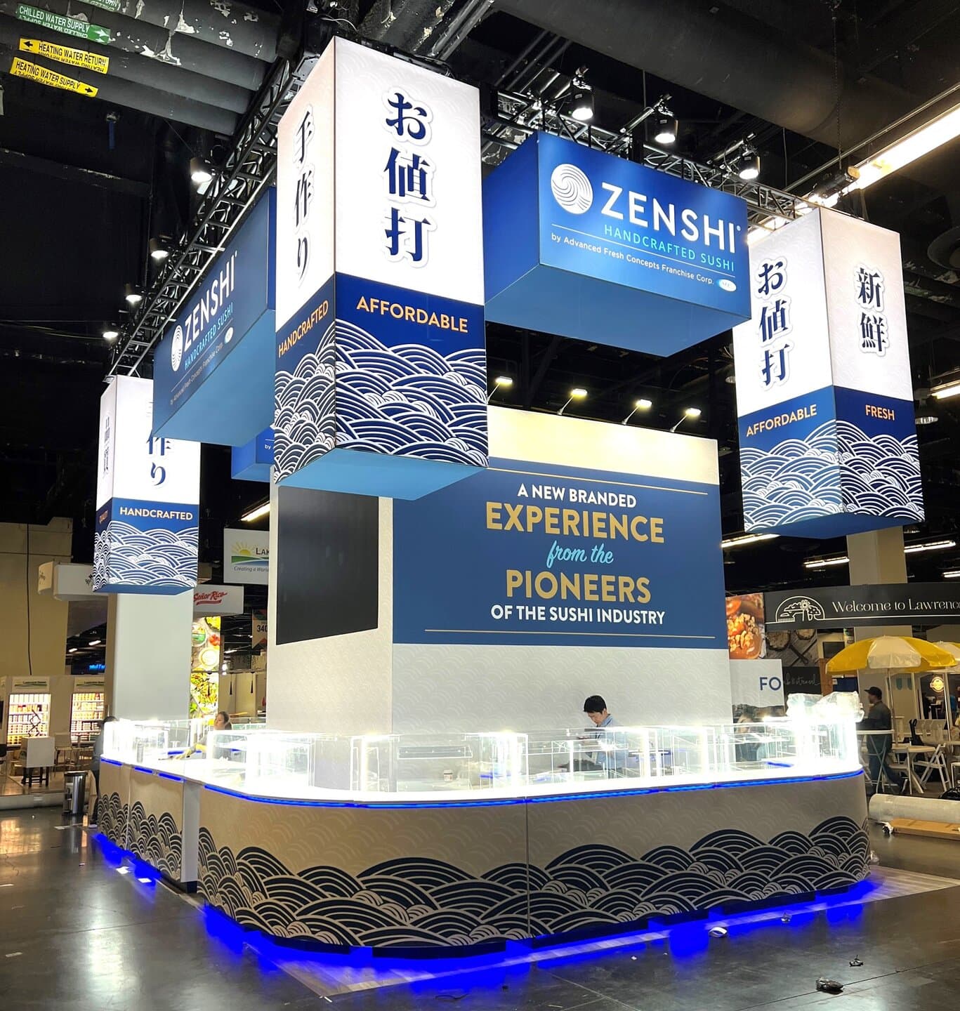Zenshi island custom trade show exhibit