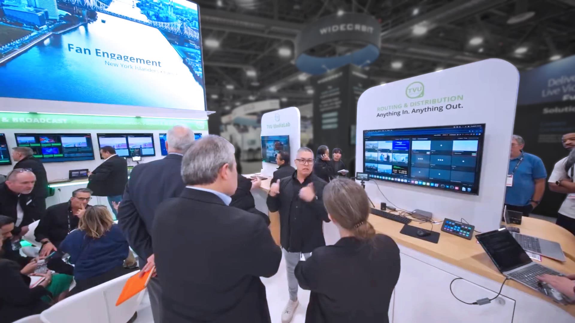 TVU Networks exhibit at NAB 2025 -meetings and demos inside booth