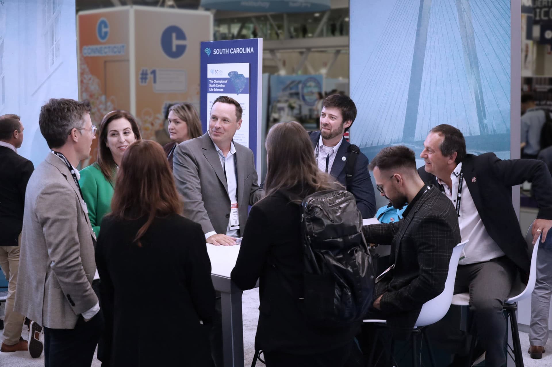SCbio 20x50 trade show exhibit BIO 2025 - 8 person meeting