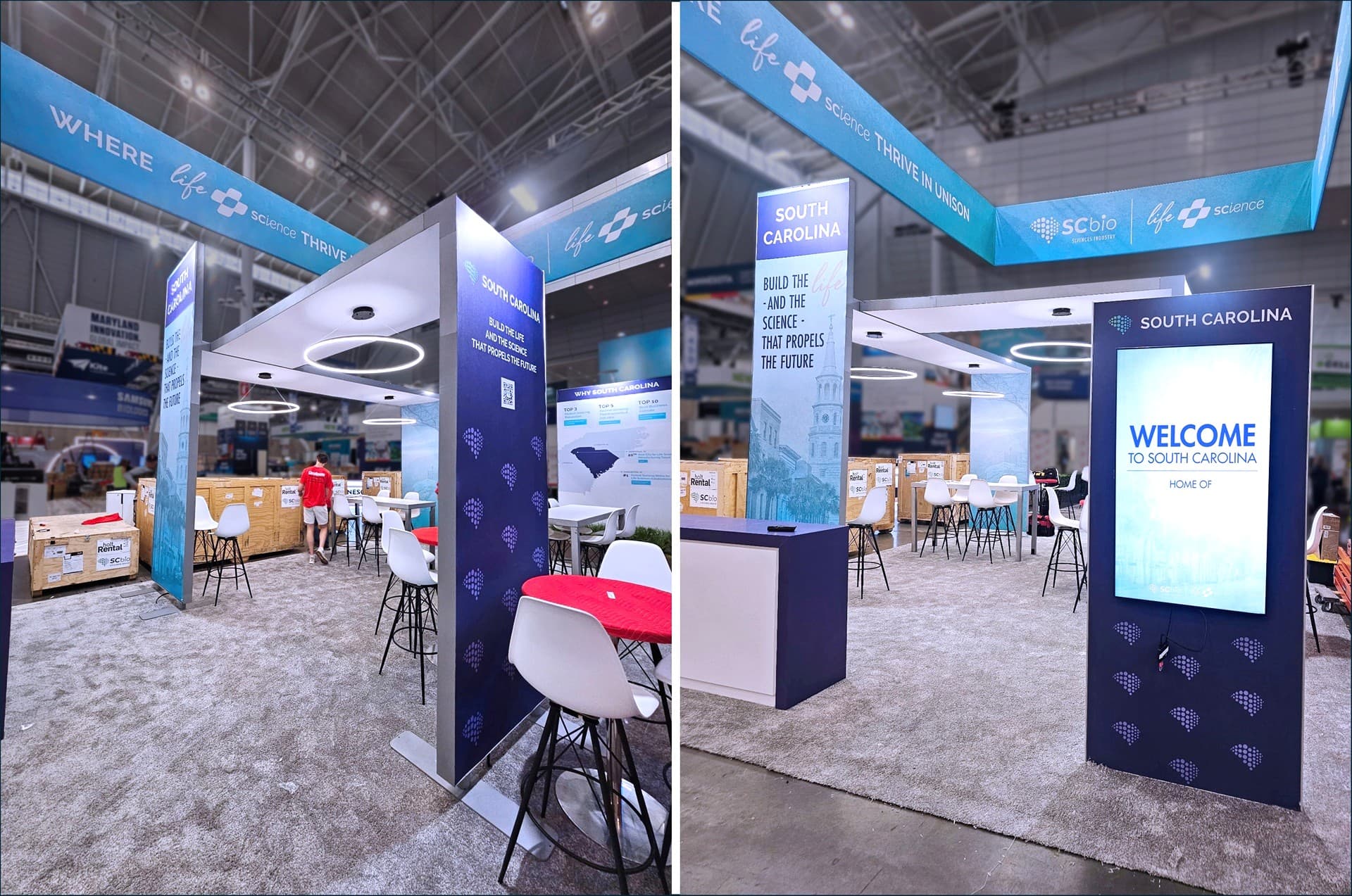 SCbio 20x50 trade show exhibit BIO 2025 - installation complete
