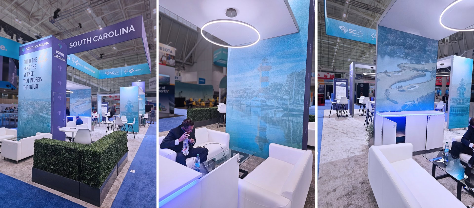 SCbio 20x50 trade show exhibit BIO 2025 - lifestyle graphics